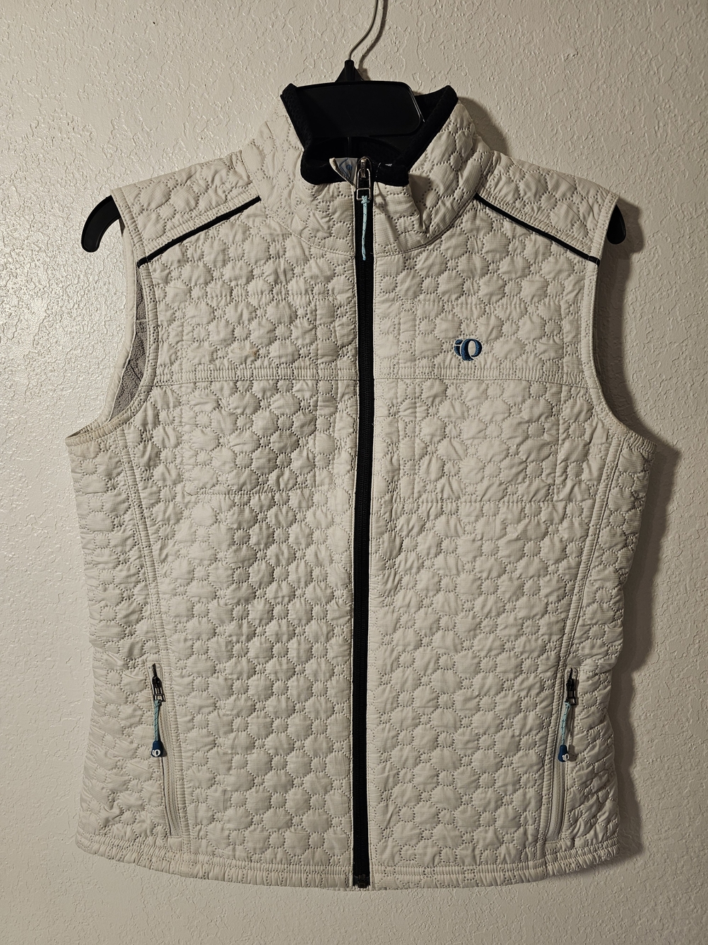 PEARL iZUMi PRO Women's L White Full Zip Windstopper Cycling Vest Pockets